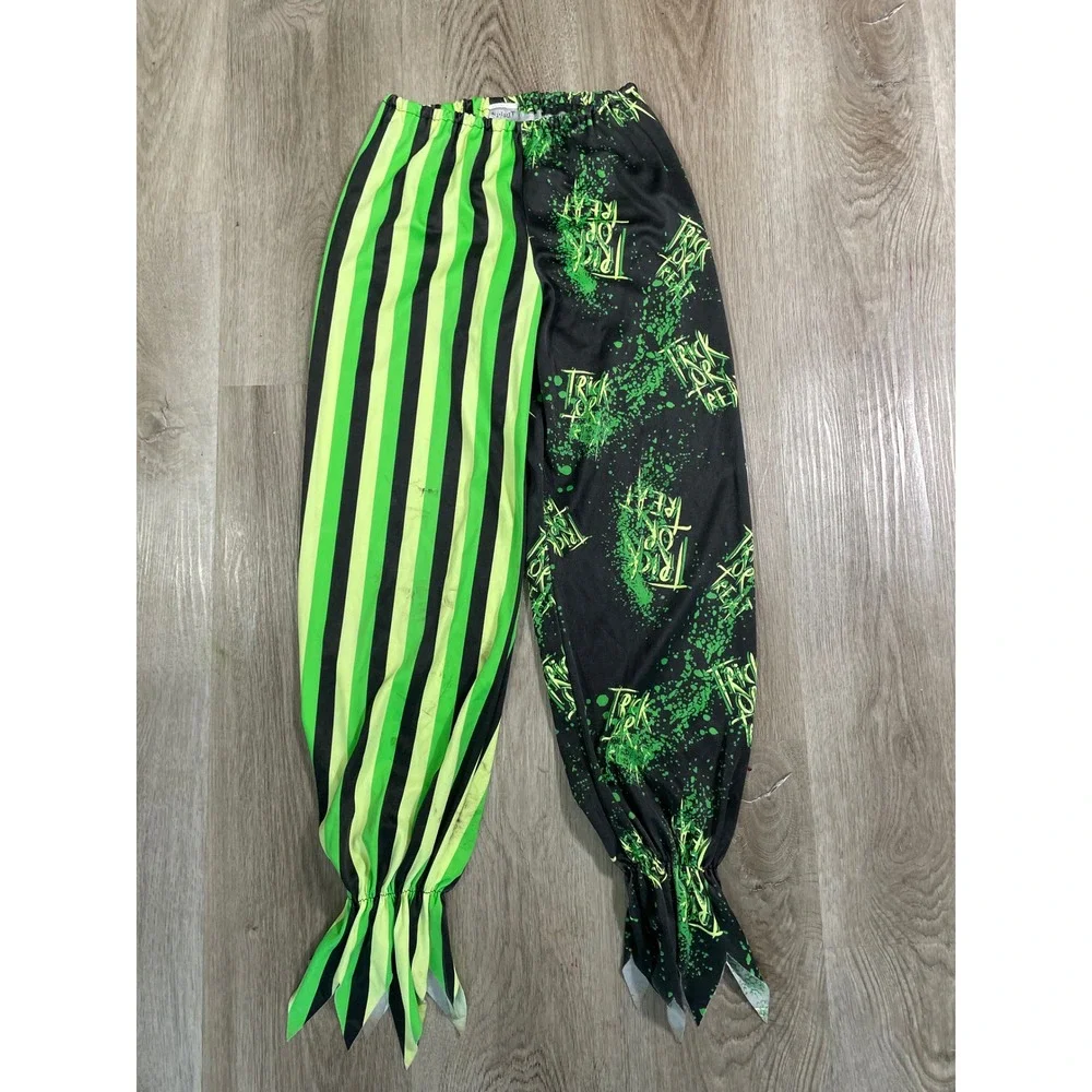 Spirit Halloween Clown Costume Kids Medium Green Black Trick or Treat Outfit‎